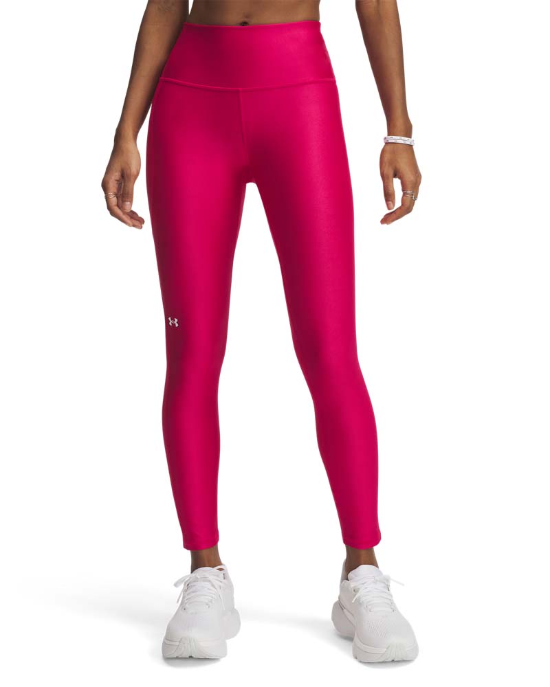 Under Armour Women's HeatGear High Waist Ankle Leggings - No-Slip, Midnight Navy/White - View #6