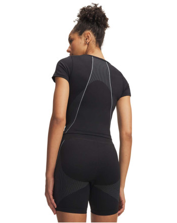 Tricou Dama VANISH SEAMLESS CROP ZIP Short Sleeve Under Armour 
