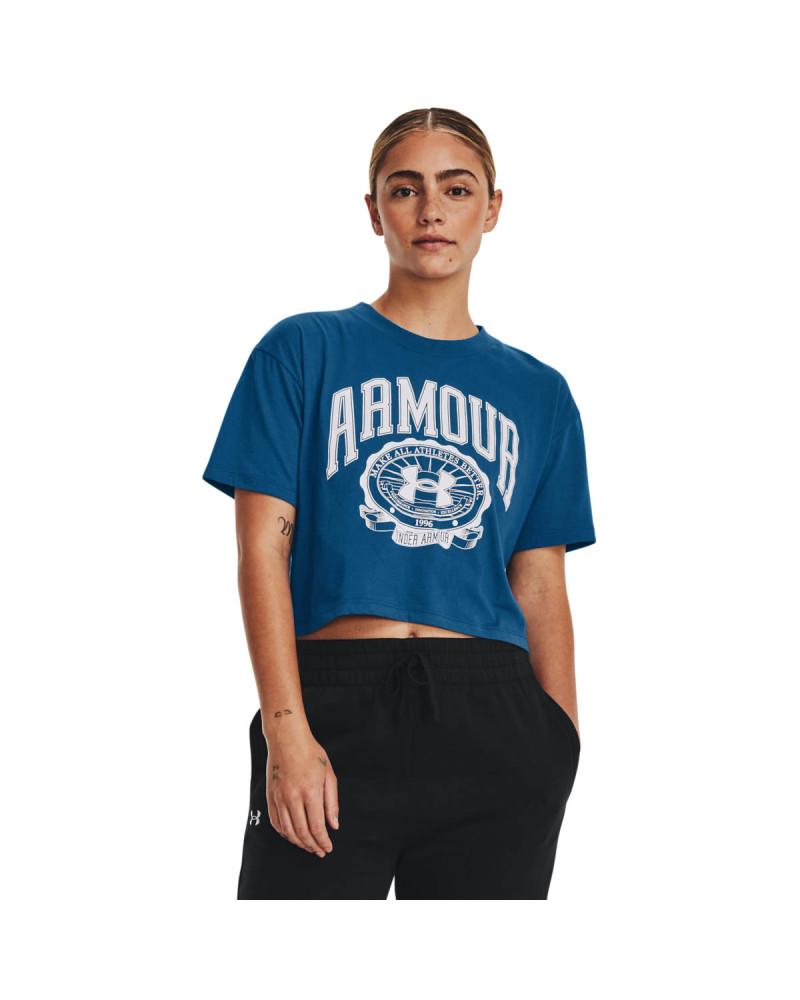 Tricou Dama COLLEGIATE CREST CROP SS Under Armour 