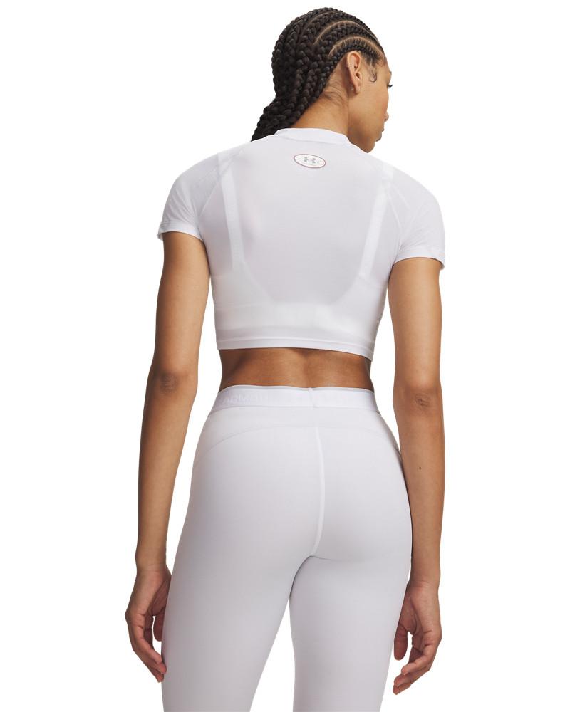 Tricou Dama HEATGEAR ELITE CROP MOCK SHORT SLEEVE Under Armour 